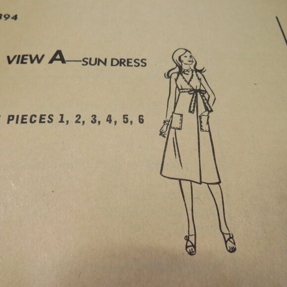 McCalls 2894 Sewing Pattern Swim Suit, Cover Up, Wrap Dress, Sundress w tie - Picture 6 of 10